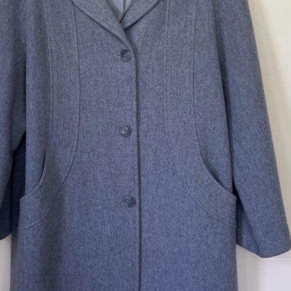 Vintage Blue Gray Wool Coat Womens size small/medium - Picture 7 of 7